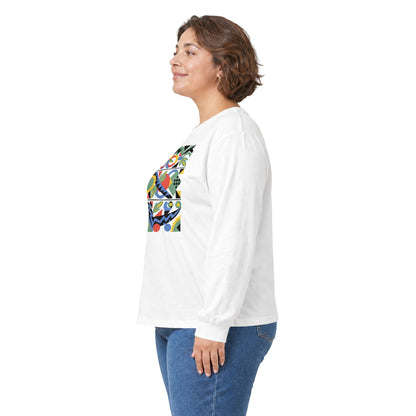 plate 304 long sleeve tee - White