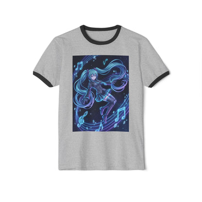 Unisex Cotton Ringer T-Shirt - Hatsune Miku