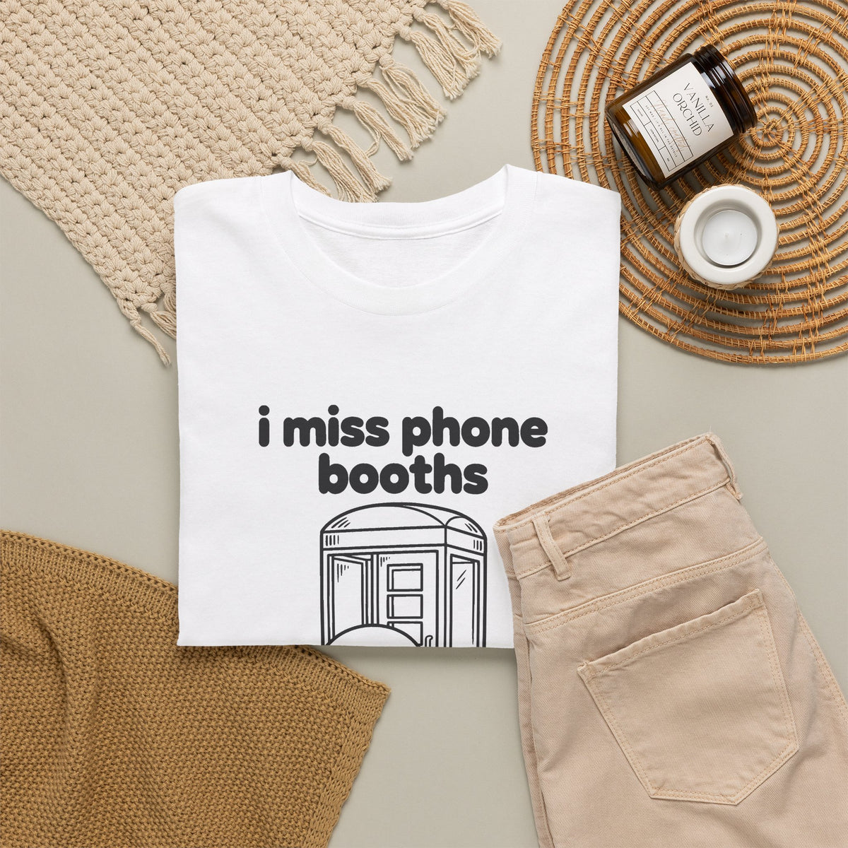 i miss phone booths tee - White by lonelyboi