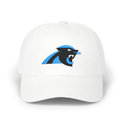 Carolina Football Dad Cap — Embroidered, Black, Aqua & White