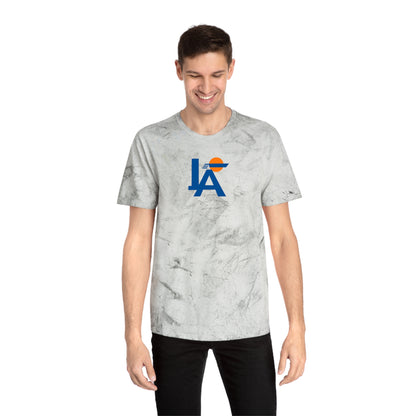 Los Angeles Baseball Tie-Dye Tee — Smoke, Royal & Orange