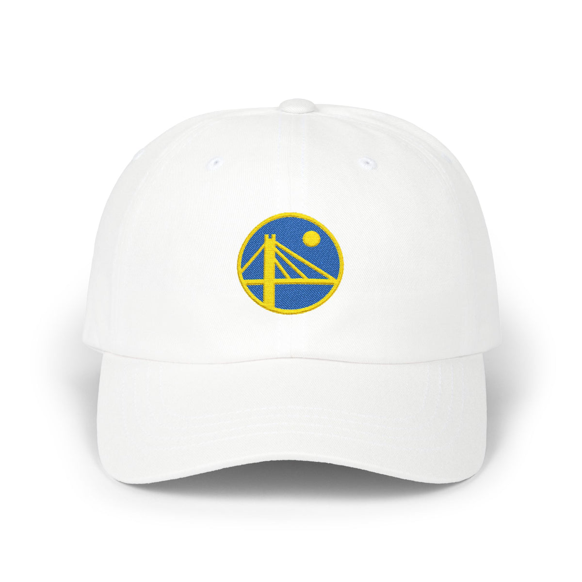 San Francisco Bay Area Basketball Dad Cap — Embroidered, Royal & Gold