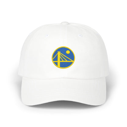 San Francisco Bay Area Basketball Dad Cap — Embroidered, Royal & Gold