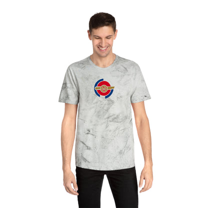 London Soccer Tie-Dye Tee — Smoke, Red, Navy & Old Gold