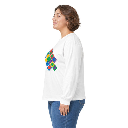 plate 316 long sleeve tee - White