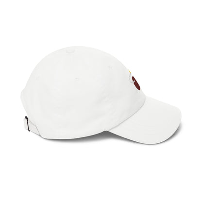 Miami Basketball Dad Cap — Embroidered, Maroon, White & Gold