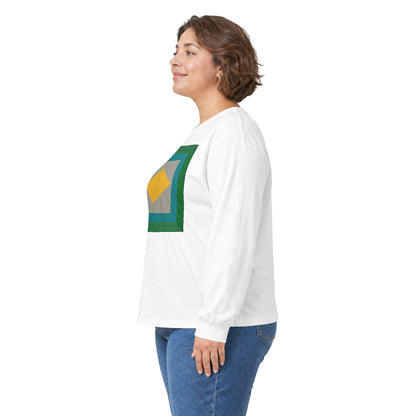 plate 015 long sleeve tee - White