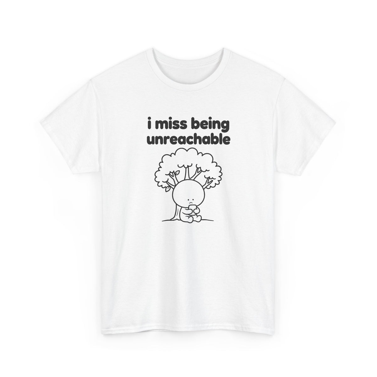 i miss being unreachable tee - White by lonelyboi