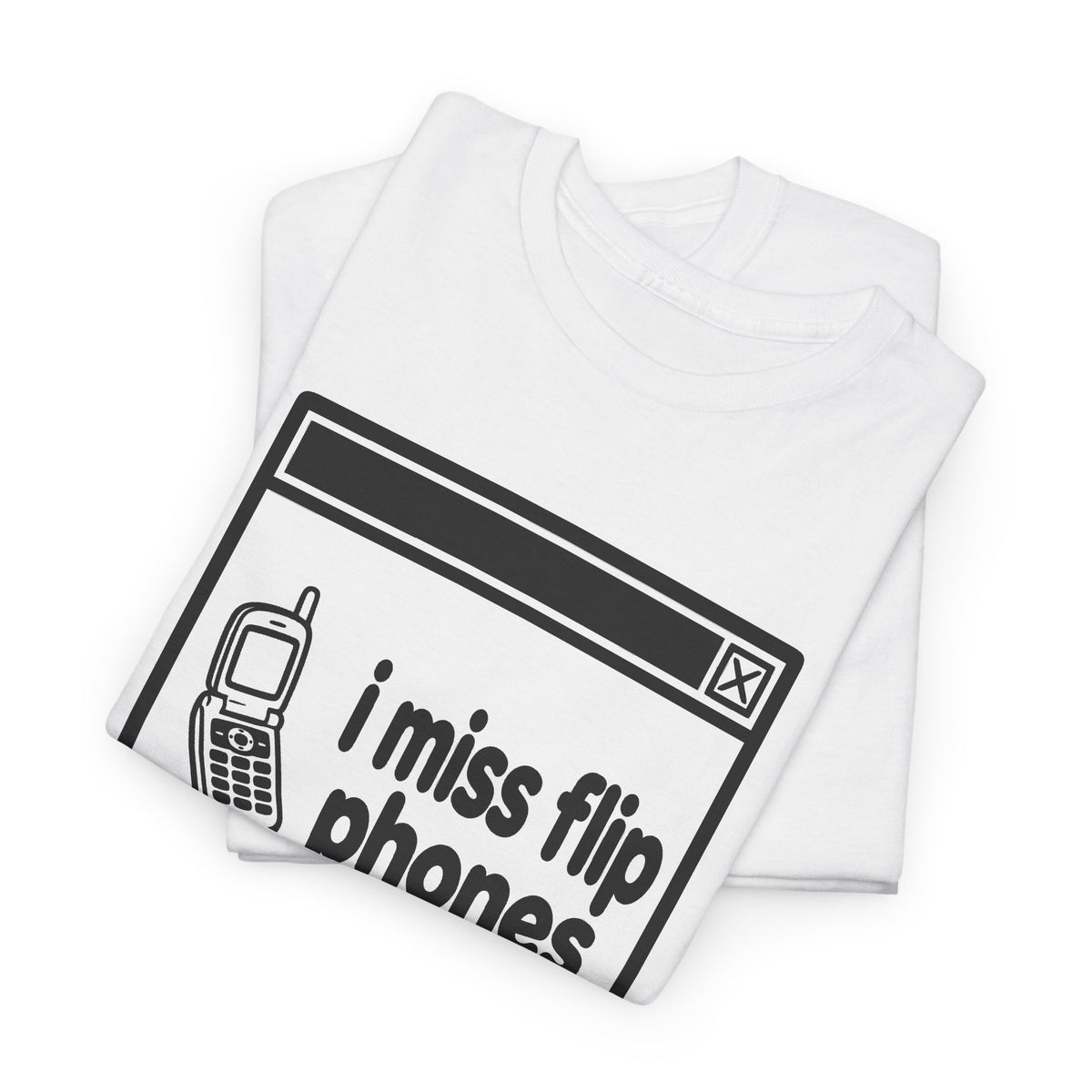 i miss flip phones error tee - White by lonelyboi
