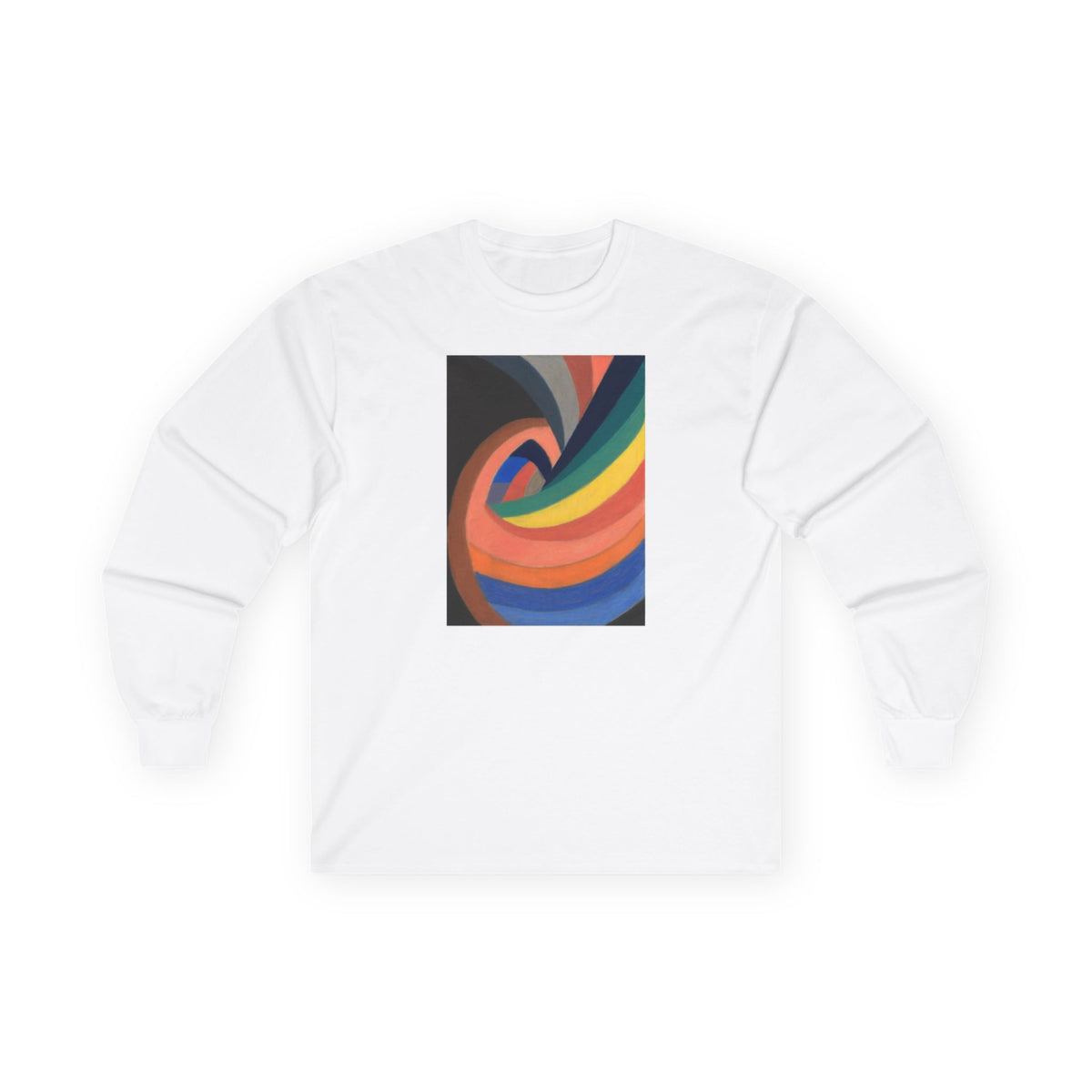 plate 081 long sleeve tee - White