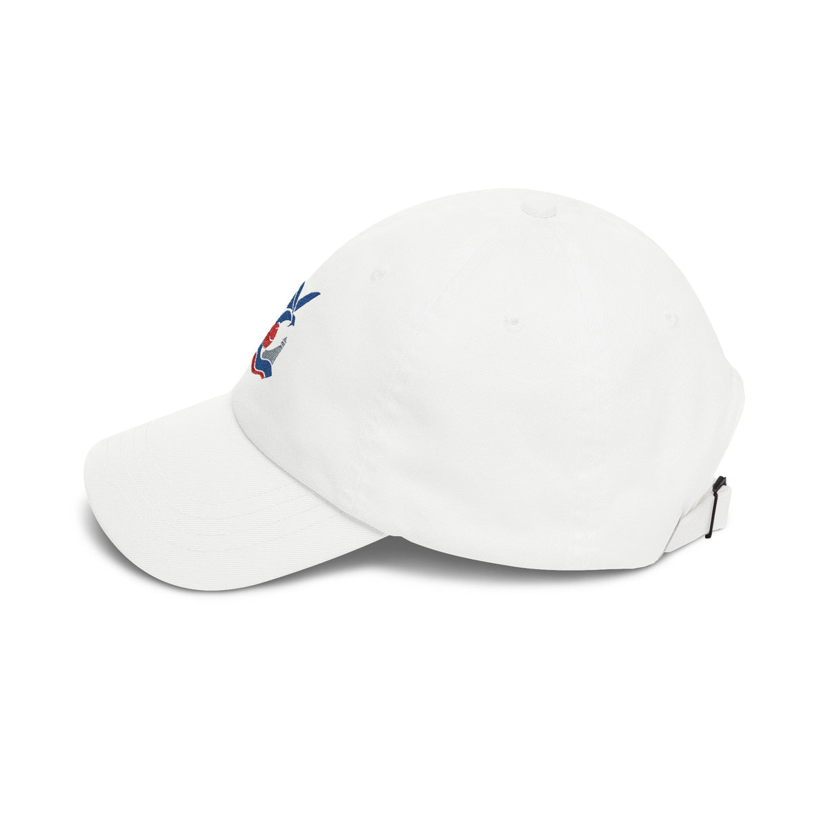 London Soccer Dad Cap — Embroidered, Royal, Red & Grey