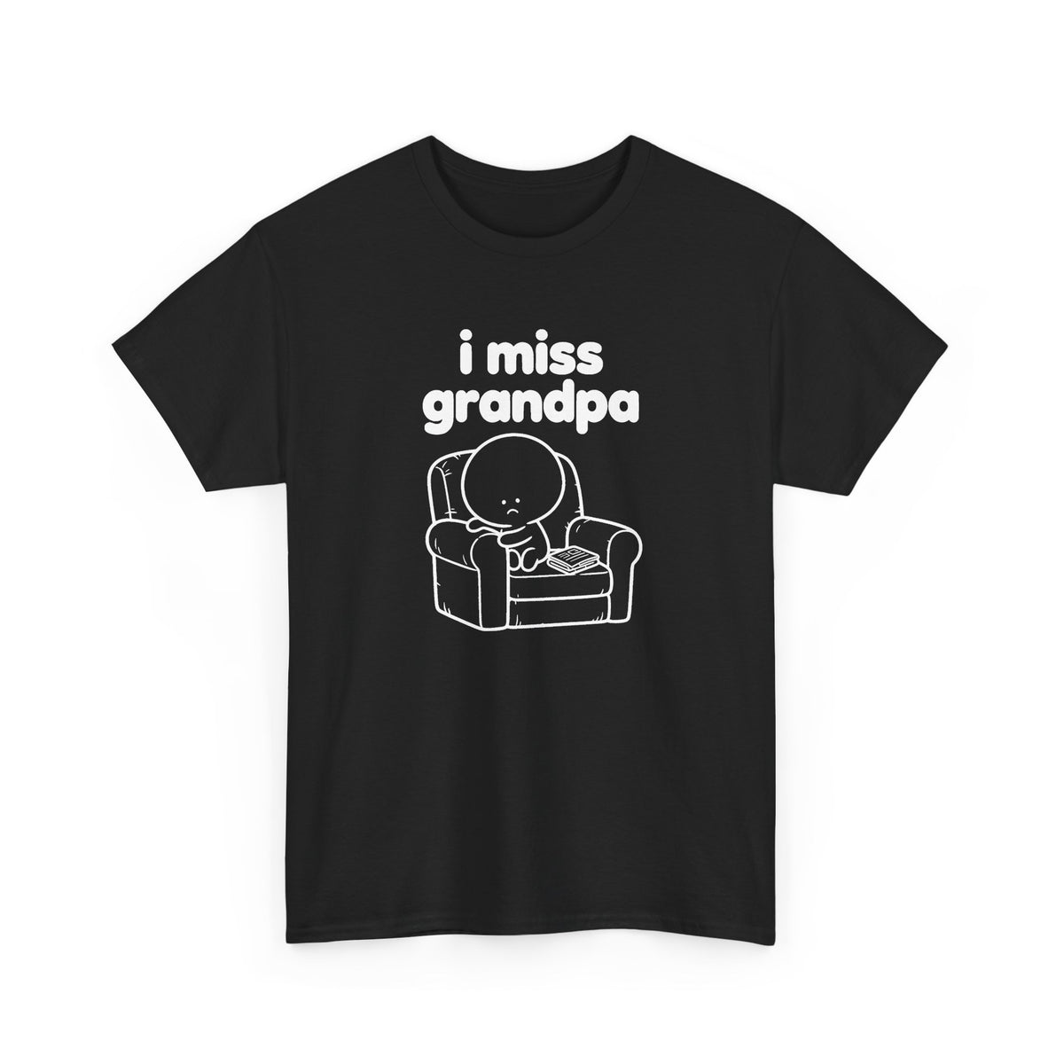 i miss grandpa tee - Black
