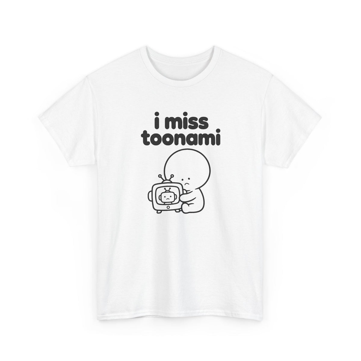 i miss toonami tee - White