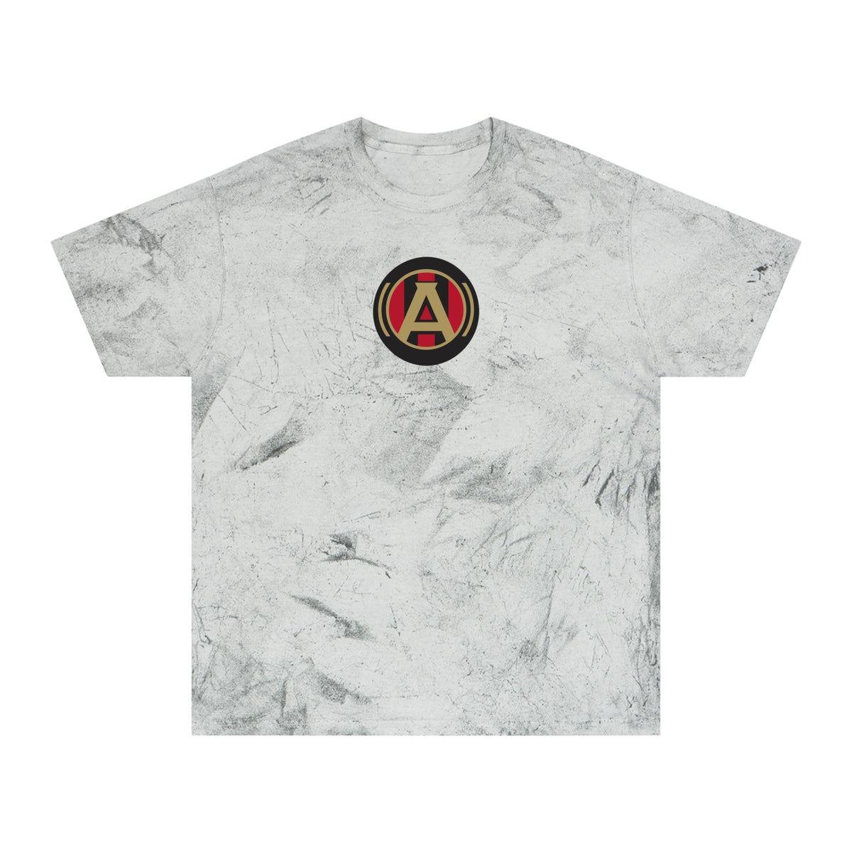 Atlanta Soccer Tie-Dye Tee — Smoke, Black, Old Gold & Red