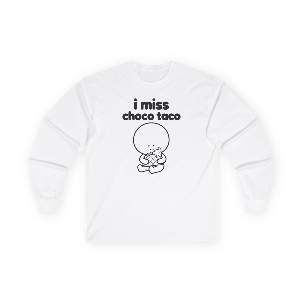 i miss choco taco long sleeve tee - White
