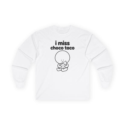 i miss choco taco long sleeve tee - White