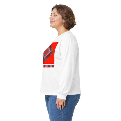 plate 034 long sleeve tee - White