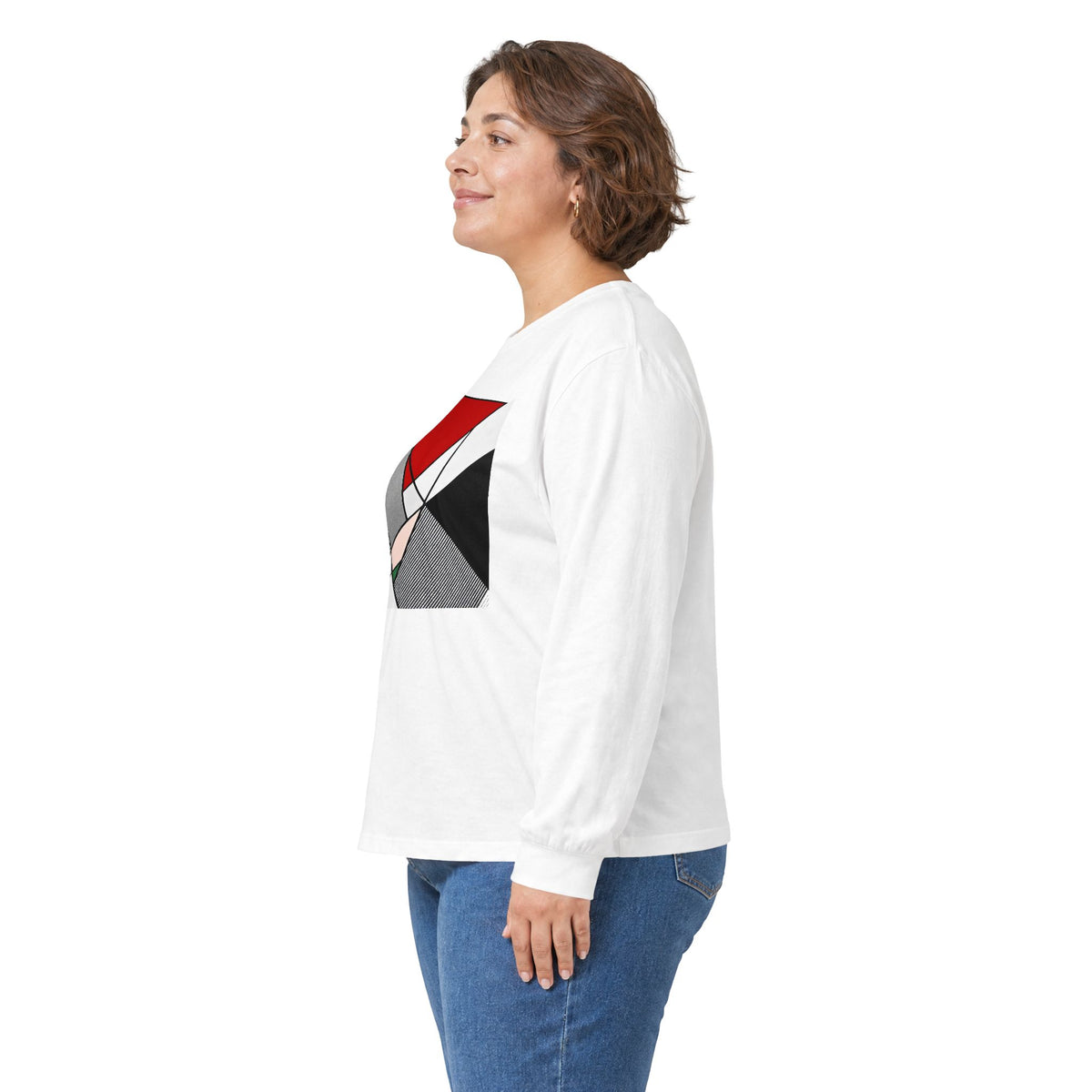 plate 362 long sleeve tee - White by onlycolor