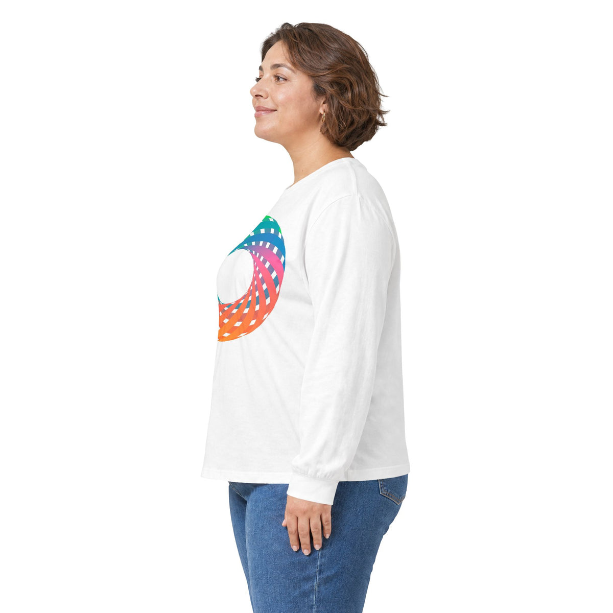 plate 463 long sleeve tee - White by onlycolor