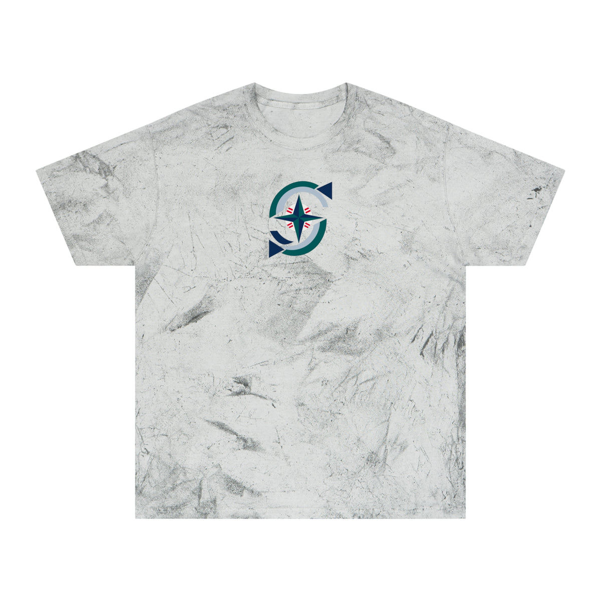 Seattle Baseball Tie-Dye Tee — Smoke, Navy, Teal & Grey