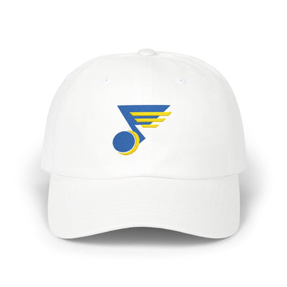 St. Louis Hockey Dad Cap — Embroidered, Royal & Gold
