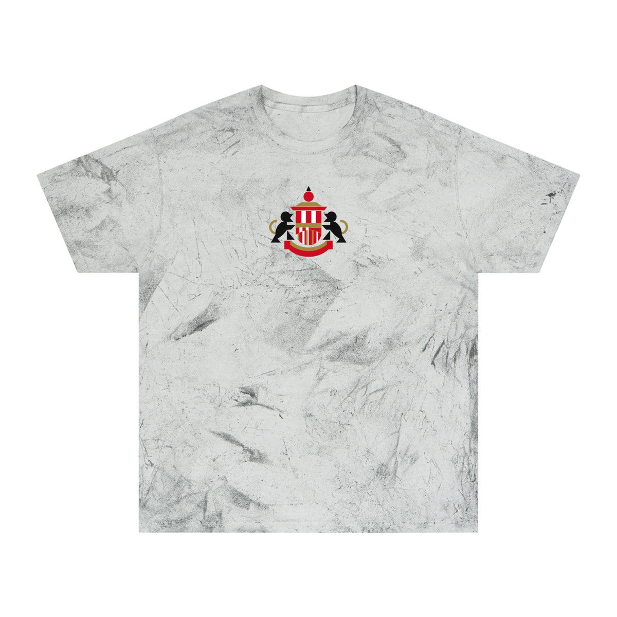 Sunderland Soccer Tie-Dye Tee — Smoke, Red, Black & Old Gold
