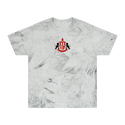 Sunderland Soccer Tie-Dye Tee — Smoke, Red, Black & Old Gold
