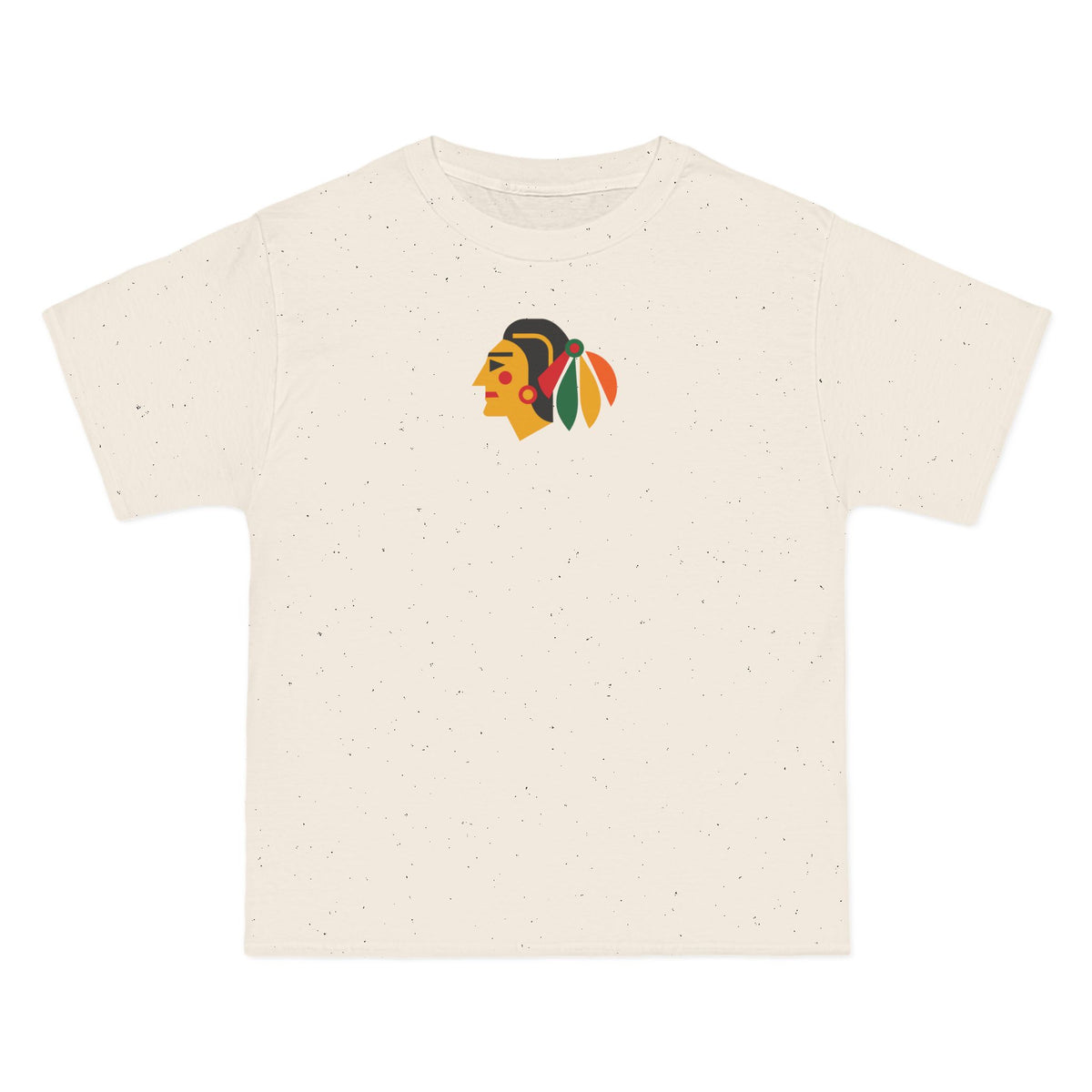 Chicago Hockey Heavyweight Tee — Natural, Gold, Black & Kelly Green