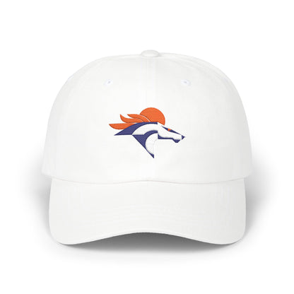 Denver Football Dad Cap — Embroidered, Orange, White & Navy