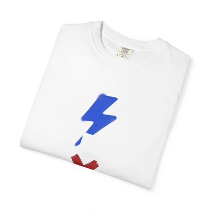 A streetwear tee from the board. Pick the style, generate the print, place it on canvas, set a price, save the draft. Pa