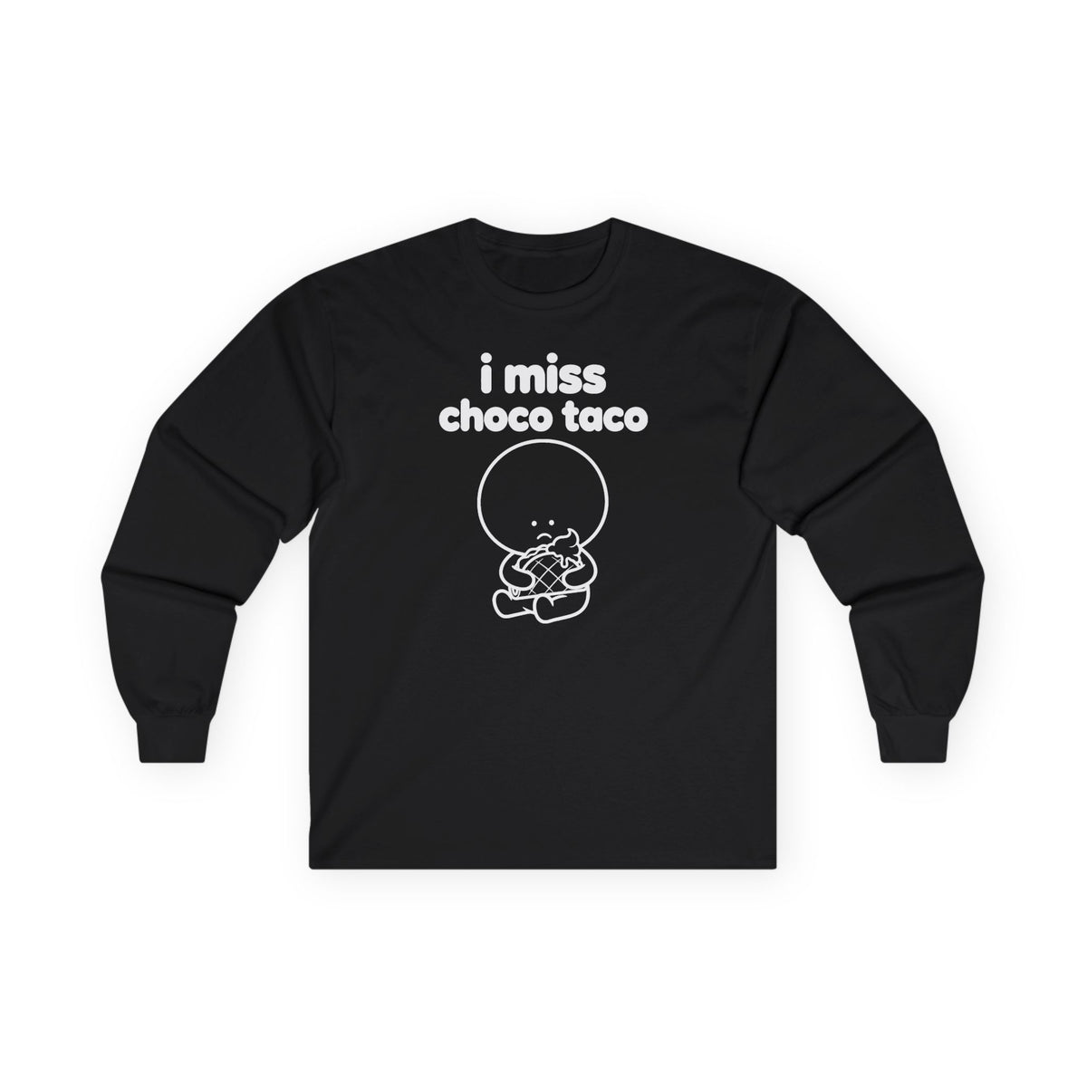 i miss choco taco long sleeve tee - Black by lonelyboi