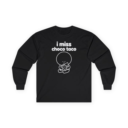 i miss choco taco long sleeve tee - Black
