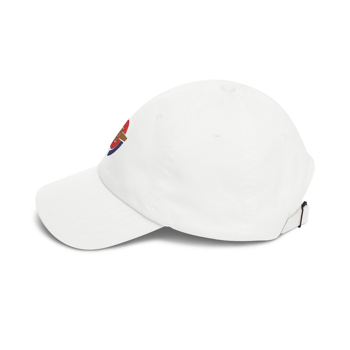 London Soccer Dad Cap — Embroidered, Red, Navy & Old Gold