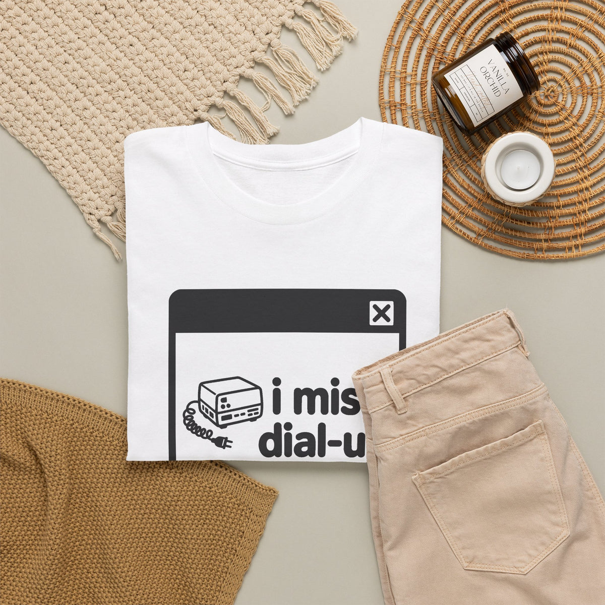 i miss dial-up error tee - White by lonelyboi