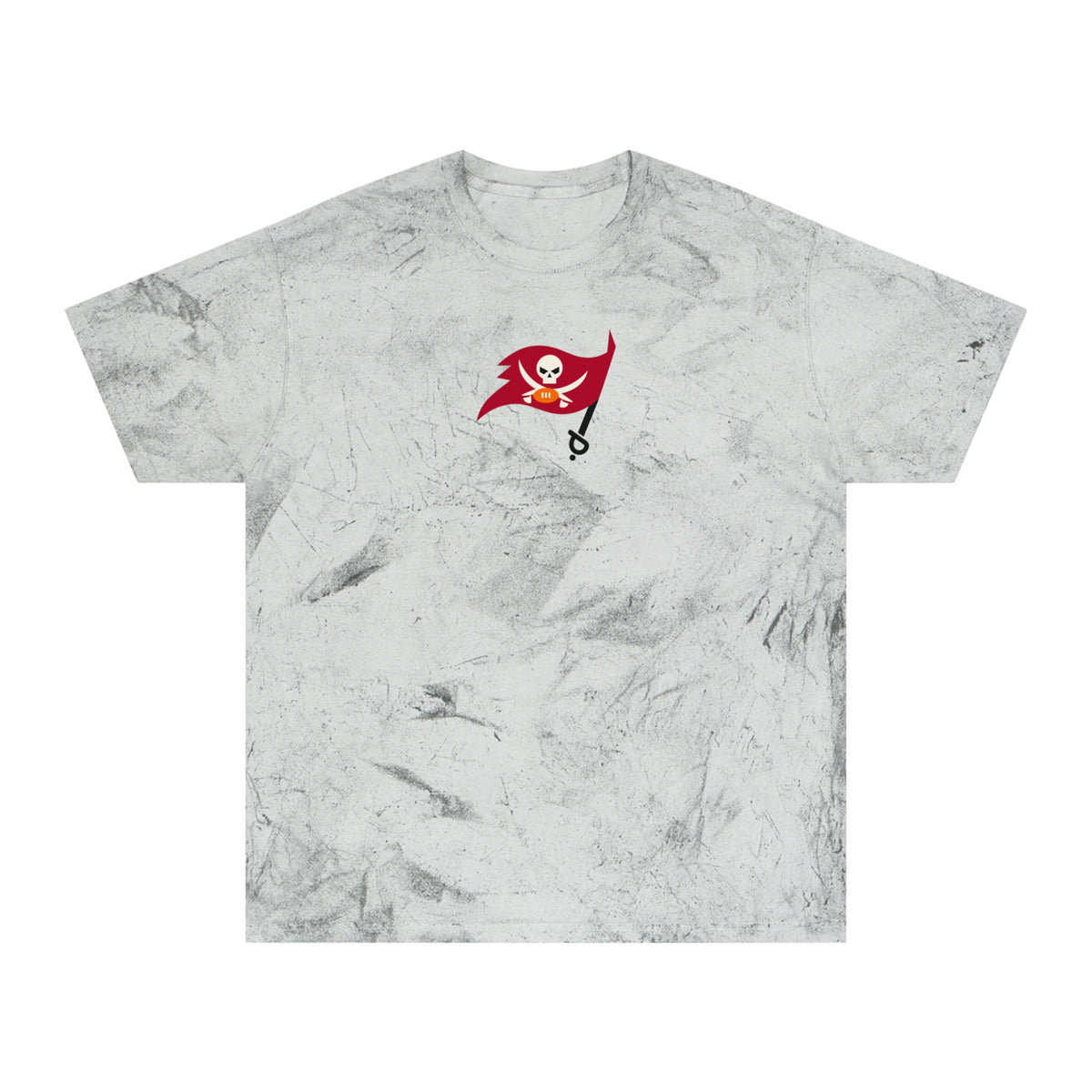 Tampa Bay Football Tie-Dye Tee — Smoke, Red, Off-White & Black