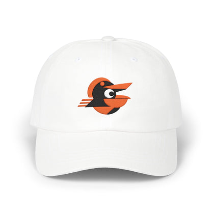 Baltimore Baseball Dad Cap — Embroidered, Orange, Black & White