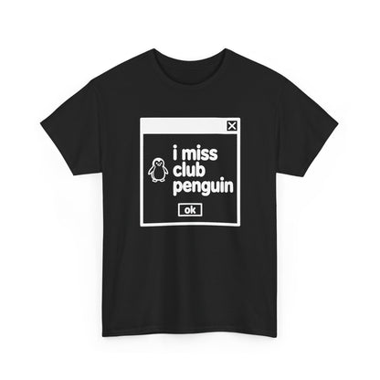 i miss club penguin error tee - Black