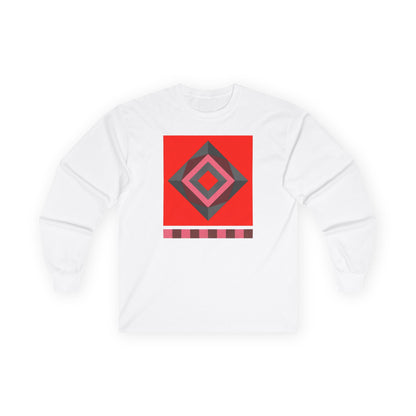 plate 034 long sleeve tee - White