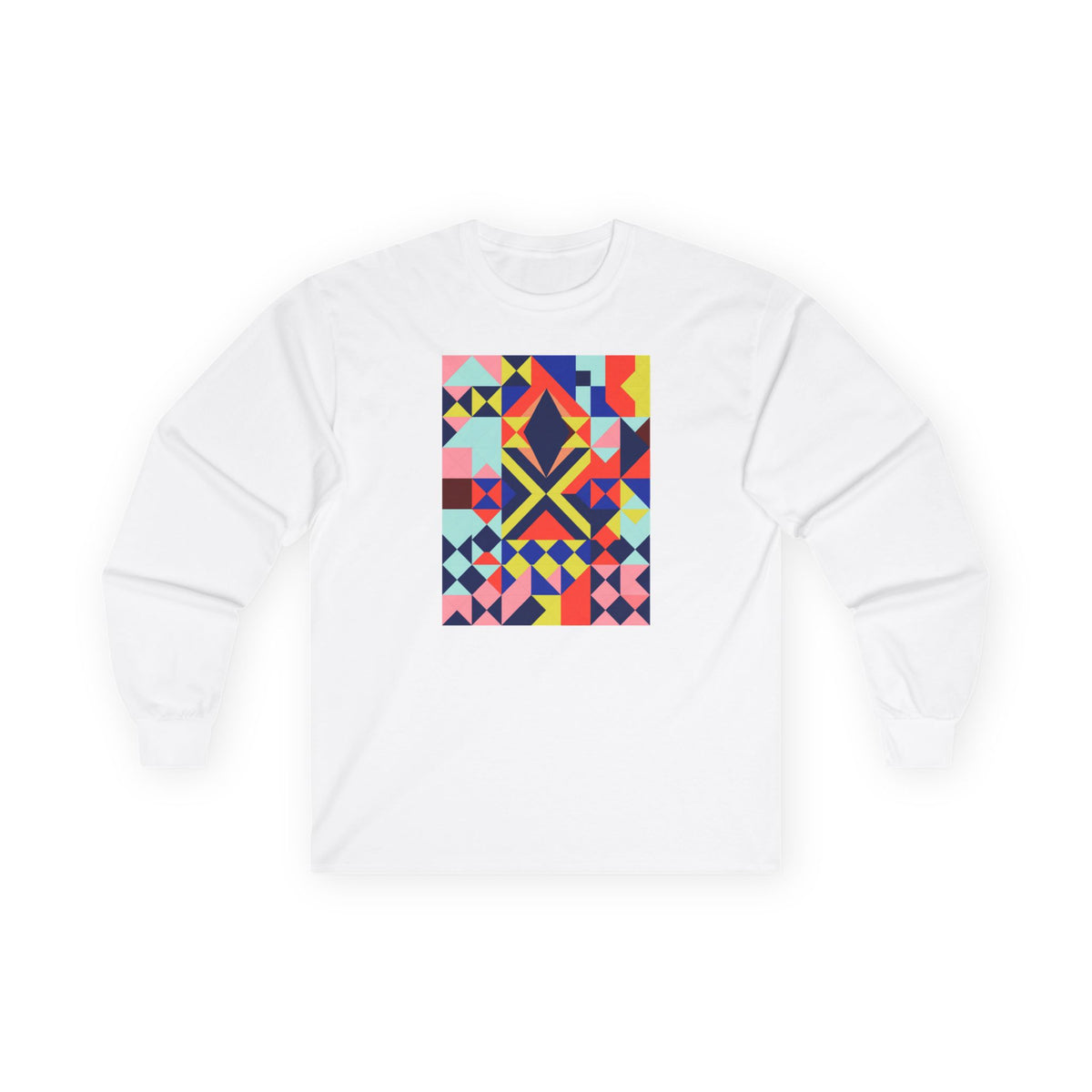 plate 486 long sleeve tee - White by onlycolor