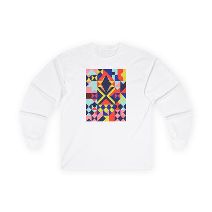 plate 486 long sleeve tee - White