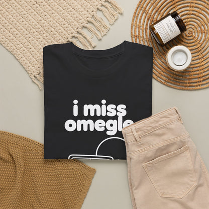 i miss omegle tee - Black