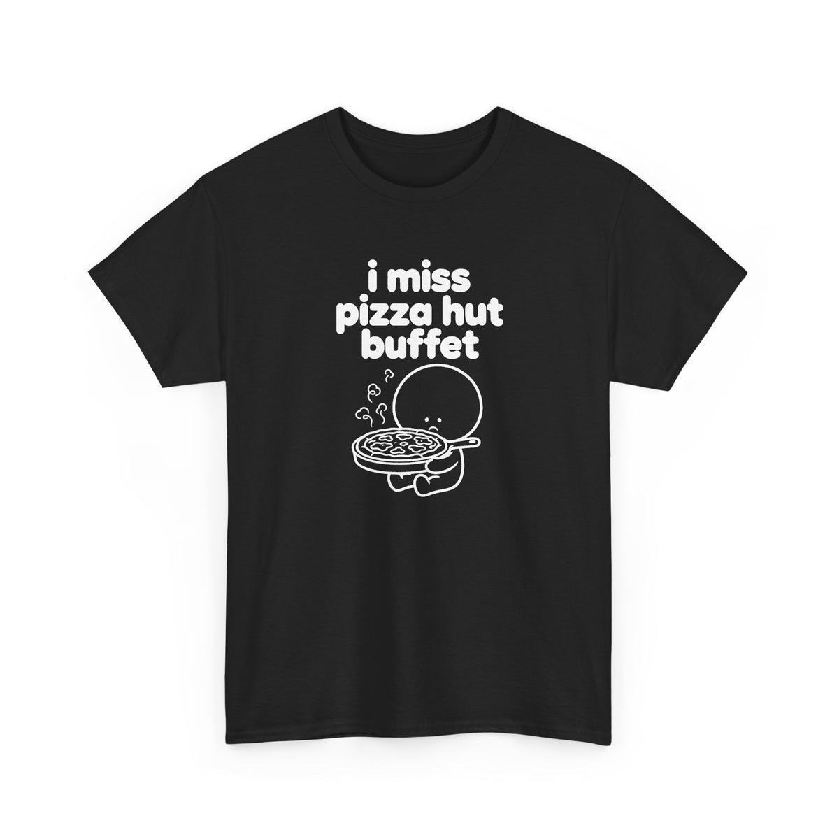 i miss pizza hut buffet tee - Black