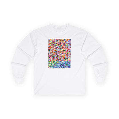 plate 135 long sleeve tee - White