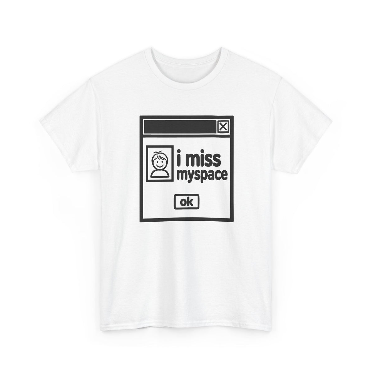 i miss myspace error tee - White by lonelyboi