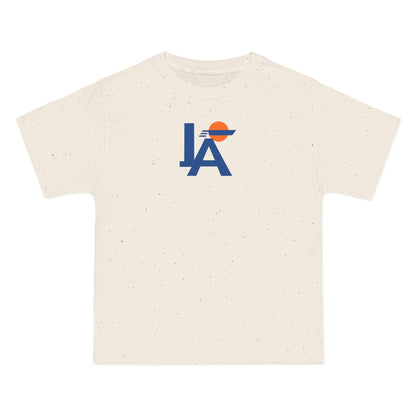 Los Angeles Baseball Heavyweight Tee — Natural, Royal & Orange