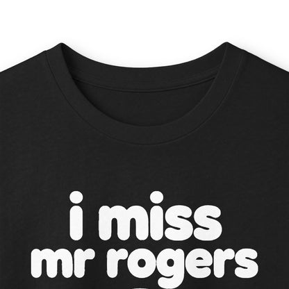 i miss mr rogers long sleeve tee - Black