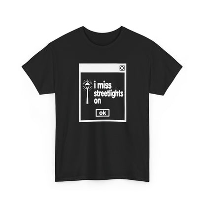 i miss streetlights on error tee - Black