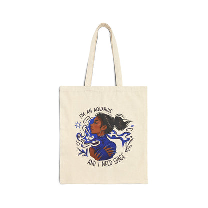 Cotton Canvas Aquarius Tote Bag
