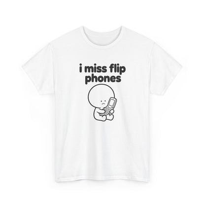 i miss flip phones tee - White
