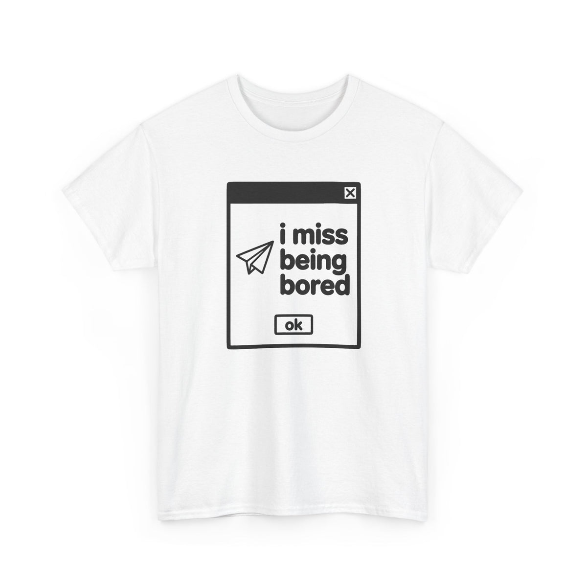 i miss being bored error tee - White by lonelyboi